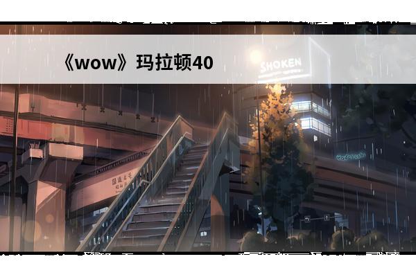 《wow》玛拉顿40