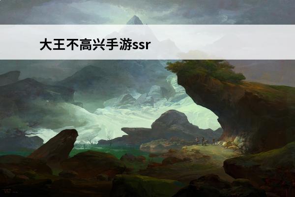 大王不高兴手游ssr