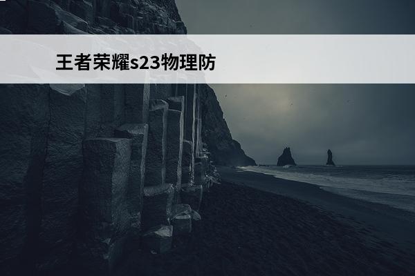 王者荣耀s23物理防装怎么选 物理防装选法介绍(王者防装介绍)