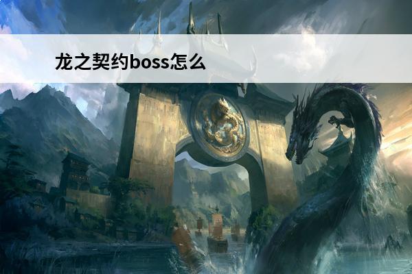 龙之契约boss怎么